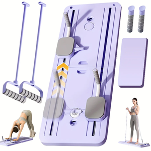 6-en-1 Planche de Pilates Réformateur en Fer <span class=keywords><strong>Pliable</strong></span>, Durable <span class=keywords><strong>et</strong></span> Réglable, avec Minuteur <span class=keywords><strong>et</strong></span> Rouleau d'Exercice Abdominal, Légère, pour Usage Domestique - Product Image 3