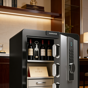 Caja Fuerte Pequeña de Acero A6-45 con Cerradura de Huella Digital y Código Electrónico para <span class=keywords><strong>Hogar</strong></span>, Hospital, Escuela, Dormitorio, Hotel, Banco - Product Image 5