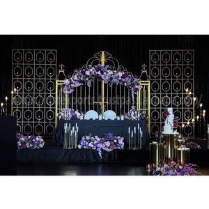 Décoration de scène murale pour réception de mariage asiatique, avec des bougies, pour la nuit, en Australie - Product Image 1