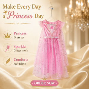Elegante Disfraz de Princesa Elsa para Niña, Vestido Rosa para Fiesta de Cumpleaños, Boda o Dama de Honor - Product Image 1