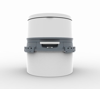 Toilette portable avec indicateur de niveau de chasse d'eau en spirale, détachable et sans odeur