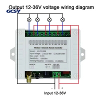 Interrupteur à distance sans fil RF intelligent à plusieurs canaux DC 12V 24V 36V 10A 433MHz, récepteur de relais + émetteur métallique 4CH