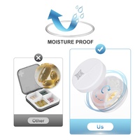 Boîte à pilules portable en plastique PP à 4 compartiments avec logo personnalisé, boîte à médicaments, étui de rangement pour pilules avec couvercle