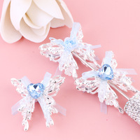 Perles papillon en alliage électroplaqué robustes, perles de zircon, perles en forme de D, perles diamantées, perles à trou droit pour la fabrication de chaînes de téléphone et de porte-clés DIY