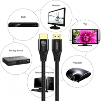 Zertifiziertes 8K 1m 2m 3m 5m Hochgeschwindigkeits-48Gbps HDMI 2.1 Kabel 8K 60Hz 4K 120Hz Ultra HD 8K Vergoldetes Fabrikpreis-Nylonkabel