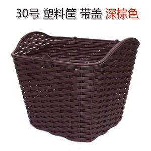 ตะกร้าพลาสติกสำหรับจักรยาน 34x27x26 ติดแฮนด์จักรยาน สีเทา ทนทาน - Product Image 5