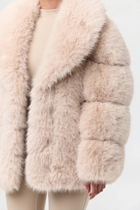 Sahte vizon Pelted <span class=keywords><strong>Coat</strong></span> Modern moda artı boyutu kabarık güz sıcak Trendy Faux kış bayanlar siyah mavi kadın <span class=keywords><strong>Coat</strong></span> - Product Image 5