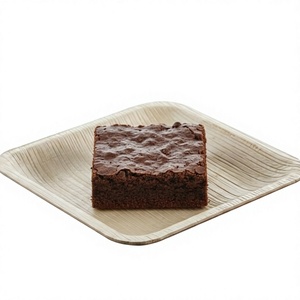 100% Natural Biodegradable 4 Inch Square Palm Leaf Heavy Duty Microwave Safe <b>Disposable</b> Wedding Dessert <b>Plates</b> Eco-Friendly - Product Image 1