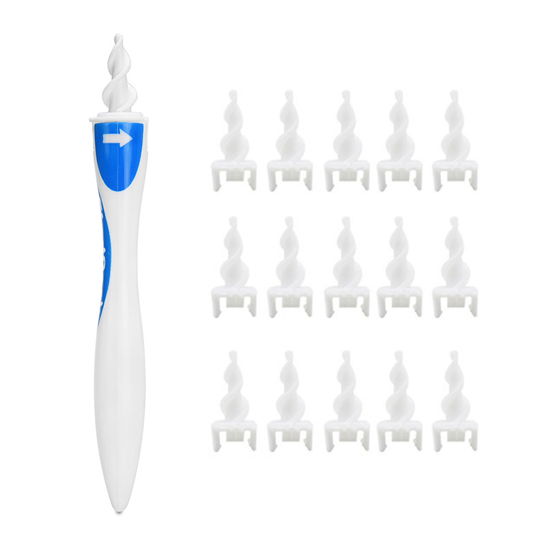 Дропшиппинг и оптовая продажа творческая спиральная Ушная палочка для детей и взрослых, Ушная палочка 16 сменными головками панорамы