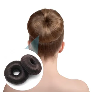 Fluffy Donut Bun Wig Hair Accessories with Rubber Band Attachment Braided Styling Tools and Hair Ties
