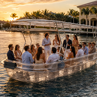 Bateau de tourisme transparent de grande capacité avec sièges de sécurité pour les stations balnéaires, les lacs, les parcs et les croisières panoramiques