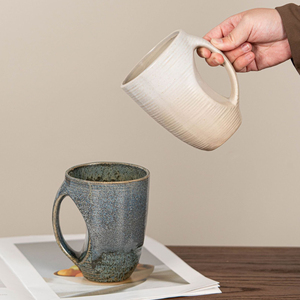 Unique Handmade Pottery Tea Cup Vintage Coffee Mug for Office and Home - Product Image 1