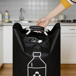 <b>Recycling</b> <b>Bin</b> Cylindrical 82L Plastic Bottle <b>Storage</b> Indoor Use Geometric Pattern - Product Image 3