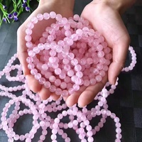 Prix de gros Bracelet en quartz rose naturel Perles en cristal en vrac pour femmes Cadeaux Bijoux