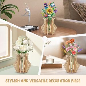 <span class=keywords><strong>Vase</strong></span> Bouquet Décoratif en Bois, Pot de Fleurs en Bois, <span class=keywords><strong>Vase</strong></span> Puzzle <span class=keywords><strong>pour</strong></span> Fleurs, Patio, Entrée, Salon, Intérieur, Extérieur, Porche, Cadeau - Product Image 4