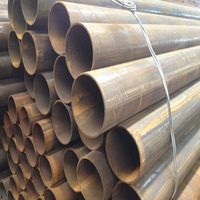 Tuyau en acier au carbone laminé à chaud de qualité Q235, à paroi épaisse, rond, soudé par ERW, norme ASTM A53 EN, 6 m, pour distribution d'eau et de gaz, découpe et pliage