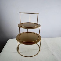 Support de gâteau de mariage rond en plastique acrylique doré, sur mesure, pour les événements d'anniversaire, nouveauté 2024
