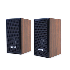 Altavoces de escritorio de madera Leerfei 2.0 con graves profundos para computadora, portátil y uso móvil - Product Image 3