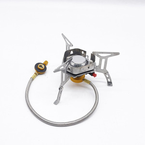 Portable Gas <b>Stove</b> Stainless Steel Split Design Foldable Lightweight Outdoor Camping <b>Stove</b> With Hose For Backpacking - Product Image 2