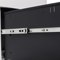 Archivador de Acero Moderno con 3 Cajones, Móvil y con Cerradura, para Almacenamiento Bajo Escritorio, Tamaño Carta/Legal/A4