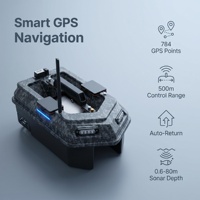 Sonar Zhanlan S1 double fréquence 2D, détecteur de poissons, bateau à appât vidéo, GPS, télécommande 500m, capacité de charge 4kg, caméra sous-marine