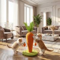 Rascador para Gatos con Forma de Zanahoria, Creativo, de Cuerda de Sisal, para Gatitos, Venta al Por Mayor