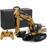 Excavadora de Construcción de Aleación Metálica RC al por Mayor 1580, Escala 1:14, Control Remoto 2.4G, Modelo de Juguete de Excavadora