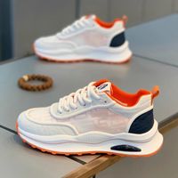 Sepatu Sneakers Kasual Wanita Langsung dari Pabrik, Loafers Empuk, Tali Sepatu, Warna Solid, Tren Fashion, Bahan Mesh