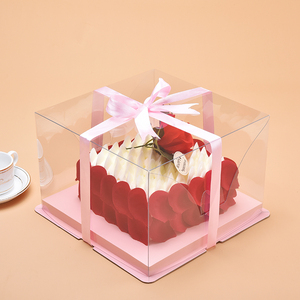 Custom Luxury Wedding <strong>Transparent</strong> <strong>Cake</strong> <strong>Box</strong> 10 Inch Handmade Birthday <strong>Cake</strong> <strong>Box</strong> - Product Image 4