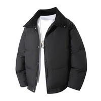 Veste classique, robuste et chaude pour homme, col à revers, rembourrée en coton, manteau d'hiver avec fermeture éclair, grandes tailles