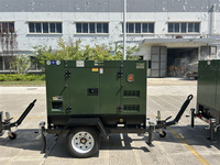 Generador Diésel Silencioso Móvil Tipo Remolque de 20kw 30kva 40kw 50kva 60kw 80Kw 100Kw 120kw 200kva 200Kw con Motor Cummins Perkins