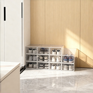 Boîte de rangement pour chaussures, organisateur de chaussures pour baskets, étagère à chaussures en plastique transparent, armoire à chaussures, boîtes à chaussures en <span class=keywords><strong>acrylique</strong></span> transparent - Product Image 4