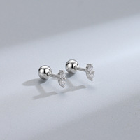 Anting Tusuk Model Petir Trendy Berlapis Emas 18K Perak Sterling 925, Anting Minimalis Perak Sterling