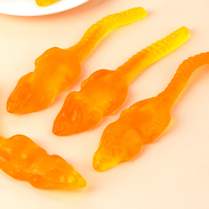 ผู้ผลิตลูกอมกัมมี่จีน ขายส่งขนมหวานรสผลไม้รวมแบบฮาลาล กัมมี่รูปหนู - Product Image 5