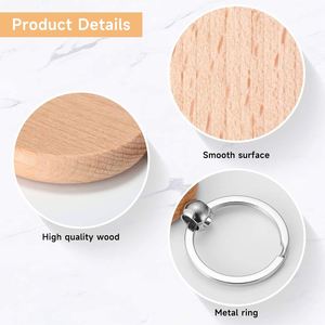 DIY Custom Design Blank Wooden <b>Key</b> Chain Wood <b>Key</b> Holder Sublimation Wooden <b>Key</b> Chains Blanks for Laser Engraving or UV Printing - Product Image 3