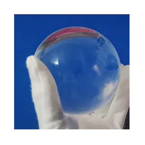 Manik-manik quartz transparan bola kristal quartz bening tahan panas kustom