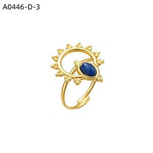Anillo de moda Amy Amy, anillo de cóctel chapado en oro con piedra lunar, estilo bohemio para mujer, joyería de regalo para uso diario A0446 - Product Image 3