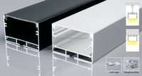 Rail en aluminium pour éclairage de bureau à domicile Ligne de suspension Plafonniers Profil en aluminium Rail de montage de bande lumineuse à LED