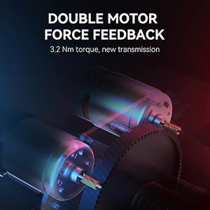 Volant de course gaming <span class=keywords><strong>PXN</strong></span> <span class=keywords><strong>V10</strong></span> avec pédales magnétiques et levier de vitesses, 270/900 degrés, double palettes et conception détachable - Product Image 5