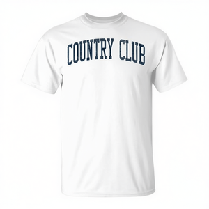 T-shirt athlétique vintage Country Club, imprimé marine, coupe standard pour homme - Product Image 2
