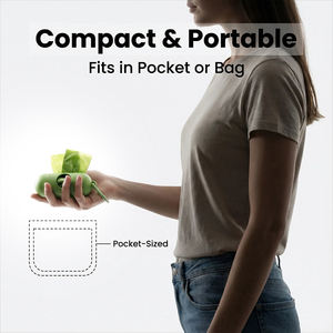 Sacs à déjections pour animaux de compagnie biodégradables, imperméables, non parfumés, avec distributeur, rouleaux de sacs à déjections pour chiens extra-larges et résistants pour les promenades quotidiennes et le nettoyage - Product Image 3