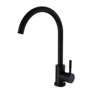 Brass Kitchen Sink Vòi Nước 360 Xoay Xoay Vòi Mixer Đơn Lỗ Đen Mixer Tap Cabetral Pulverizador Grifo