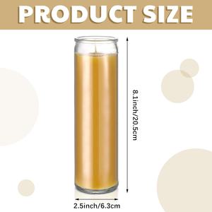 Bougies de 7 jours recyclables sainte mort <span class=keywords><strong>Santa</strong></span> <span class=keywords><strong>Muerte</strong></span> blanc non parfumé Carton pâques paraffine cire verre bougie rallumant bougie pot - Product Image 2