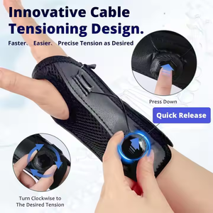 Logo personnalisé Poignet Soutien Wraps pour Gym Fitness Haltérophilie Musculation Protecteur Réglage Nylon Coton Néoprène Polyester - Product Image 5