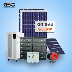 Compleet Solar Oplossing Off Grid 5KW 10KW Solar Lithium Batterij Opslag Systeem Zonnepaneel Systeem 10KW Solar Systeem Thuis