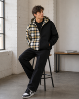 Sweat-shirt à capuche zippé personnalisé pour homme, style streetwear hip-hop automne-hiver, veste réversible imprimée rétro, 100% coton, coupe décontractée