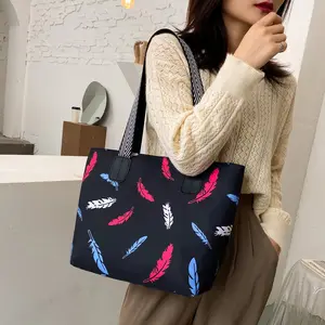 2024 Custom Premium Fashion Ladies Vintage Flowers Printing Canvas Tote Bag Cotton Shopping Bag