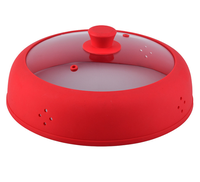Couvercle pliable en silicone pour verre, protection anti-éclaboussures, couvercle pliable en silicone pour micro-ondes, couvercle de pot en verre trempé et silicone