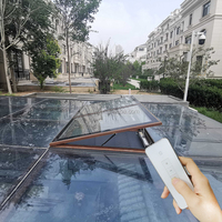 Fenêtre de toit moderne en alliage d'aluminium à ouverture automatique avec verre laminé résistant aux ouragans, insonorisée et étanche