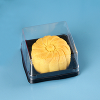 Boîte d'emballage alimentaire rectangulaire en PET écologique pour dessert, gâteau, sushi, salade, pain avec impression personnalisée
